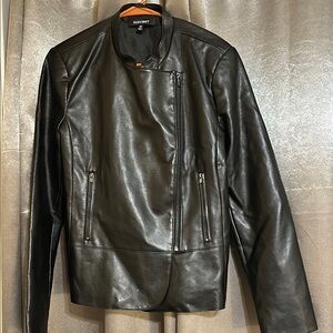 Ellen Tracy Black Faux Leather Jacket